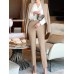 Solid Long Sleeve Lapel Two Pieces Suit For Women Solid Long Sleeve Lapel Two Pieces Suit For Women