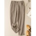 Solid Pocket Elastic Waist Casual Harem Pants For Women Solid Pocket Elastic Waist Casual Harem Pants For Women