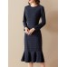 blue plaid dress HE1004-03-04 blue plaid dress HE1004-03-04