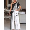 Fashionable wide leg pants butterfly pattern jumpsuit  HE1611-03-03