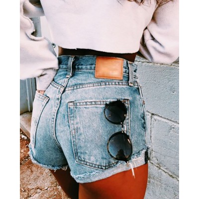 Fashionable short women's jeans HE1611-04-02 Fashionable short women's jeans HE1611-04-02