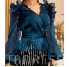 High-end women's long-sleeved chiffon top HE1613-02-02
