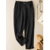 Solid Pocket Elastic Waist Casual Harem Pants For Women Solid Pocket Elastic Waist Casual Harem Pants For Women