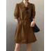 Solid Button Pocket Elastic Waist Lapel Short Sleeve Casual Romper Solid Button Pocket Elastic Waist Lapel Short Sleeve Casual Romper
