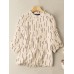 Stripe Button Stand Collar Casual Blouse Stripe Button Stand Collar Casual Blouse