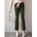 Solid Zip Front Casual Pants For Women Solid Zip Front Casual Pants For Women