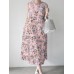 Flower Print Sleeveless Round Neck Print Dress Flower Print Sleeveless Round Neck Print Dress