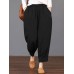 Solid Elastic Waist Pocket Pants For Women Solid Elastic Waist Pocket Pants For Women