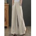 Women Solid Drawstring Waist Pocket Wide Leg Pants Women Solid Drawstring Waist Pocket Wide Leg Pants