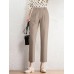 Solid Pocket Pleated Tailored Pants For Women Solid Pocket Pleated Tailored Pants For Women