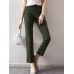Solid Zip Front Casual Pants For Women Solid Zip Front Casual Pants For Women