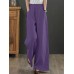 Women Solid Drawstring Waist Pocket Wide Leg Pants Women Solid Drawstring Waist Pocket Wide Leg Pants