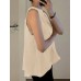 Women Solid Keyhole Back Sleeveless Halter Tank Top Women Solid Keyhole Back Sleeveless Halter Tank Top