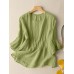 Solid Crew Neck Casual Women 3 4 Sleeve Blouse Solid Crew Neck Casual Women 3 4 Sleeve Blouse