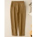 Solid Pocket Elastic Waist Casual Harem Pants For Women Solid Pocket Elastic Waist Casual Harem Pants For Women