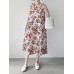Flower Print Sleeveless Round Neck Print Dress Flower Print Sleeveless Round Neck Print Dress