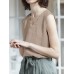 Cotton Solid V neck Casual Sleeveless Tank Top Cotton Solid V neck Casual Sleeveless Tank Top