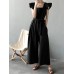 Solid Ruffle Sleeve Pocket Square Collar Wide Leg Jumpsuit Solid Ruffle Sleeve Pocket Square Collar Wide Leg Jumpsuit