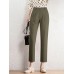 Solid Pocket Pleated Tailored Pants For Women Solid Pocket Pleated Tailored Pants For Women