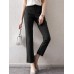 Solid Zip Front Casual Pants For Women Solid Zip Front Casual Pants For Women