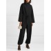 Solid Color Plain Knitted Drawstring Long Sleeve Casual Jumpsuit for Women Solid Color Plain Knitted Drawstring Long Sleeve Casual Jumpsuit for Women