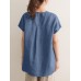Solid Slit Short Sleeve Crew Neck Casual Loose Blouse Solid Slit Short Sleeve Crew Neck Casual Loose Blouse