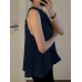 Women Solid Keyhole Back Sleeveless Halter Tank Top Women Solid Keyhole Back Sleeveless Halter Tank Top