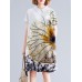 Leaves Print Peter Pan Collar Pocket Keyhole Back Dress Leaves Print Peter Pan Collar Pocket Keyhole Back Dress