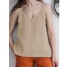 Solid Bowknot Shoulder Strap Cami For Women
