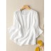 Solid Crew Neck Casual Women 3 4 Sleeve Blouse Solid Crew Neck Casual Women 3 4 Sleeve Blouse