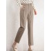 Solid Pocket Pleated Tailored Pants For Women Solid Pocket Pleated Tailored Pants For Women
