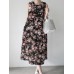 Flower Print Sleeveless Round Neck Print Dress Flower Print Sleeveless Round Neck Print Dress