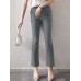 Solid Zip Front Casual Pants For Women Solid Zip Front Casual Pants For Women
