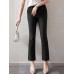 Solid Zip Front Casual Pants For Women Solid Zip Front Casual Pants For Women