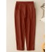 Solid Pocket Elastic Waist Casual Harem Pants For Women Solid Pocket Elastic Waist Casual Harem Pants For Women