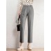 Solid Pocket Pleated Tailored Pants For Women Solid Pocket Pleated Tailored Pants For Women