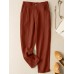 Solid Pocket Elastic Waist Casual Harem Pants For Women Solid Pocket Elastic Waist Casual Harem Pants For Women