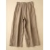 Solid Pocket Zip Front Elastic Waist Straight Leg Pants Solid Pocket Zip Front Elastic Waist Straight Leg Pants