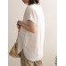 Solid Slit Short Sleeve Crew Neck Casual Loose Blouse Solid Slit Short Sleeve Crew Neck Casual Loose Blouse