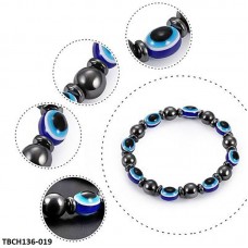 TBCH136 HUI Oval Round Beads Bracelet